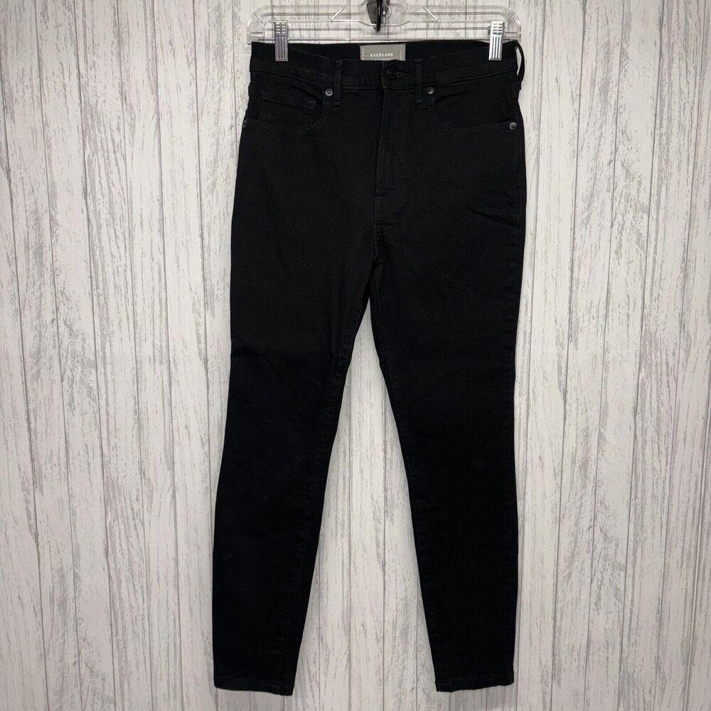 Womens Size 28 Everlane Skinny Ankle Jeans Black EUC - Picture 1 of 5